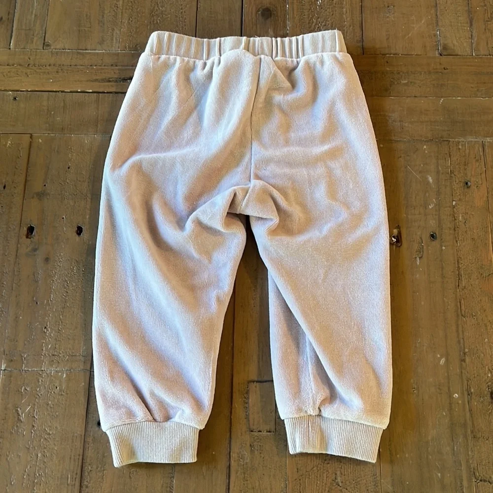 H&M pale pink velour jacket and jogger set